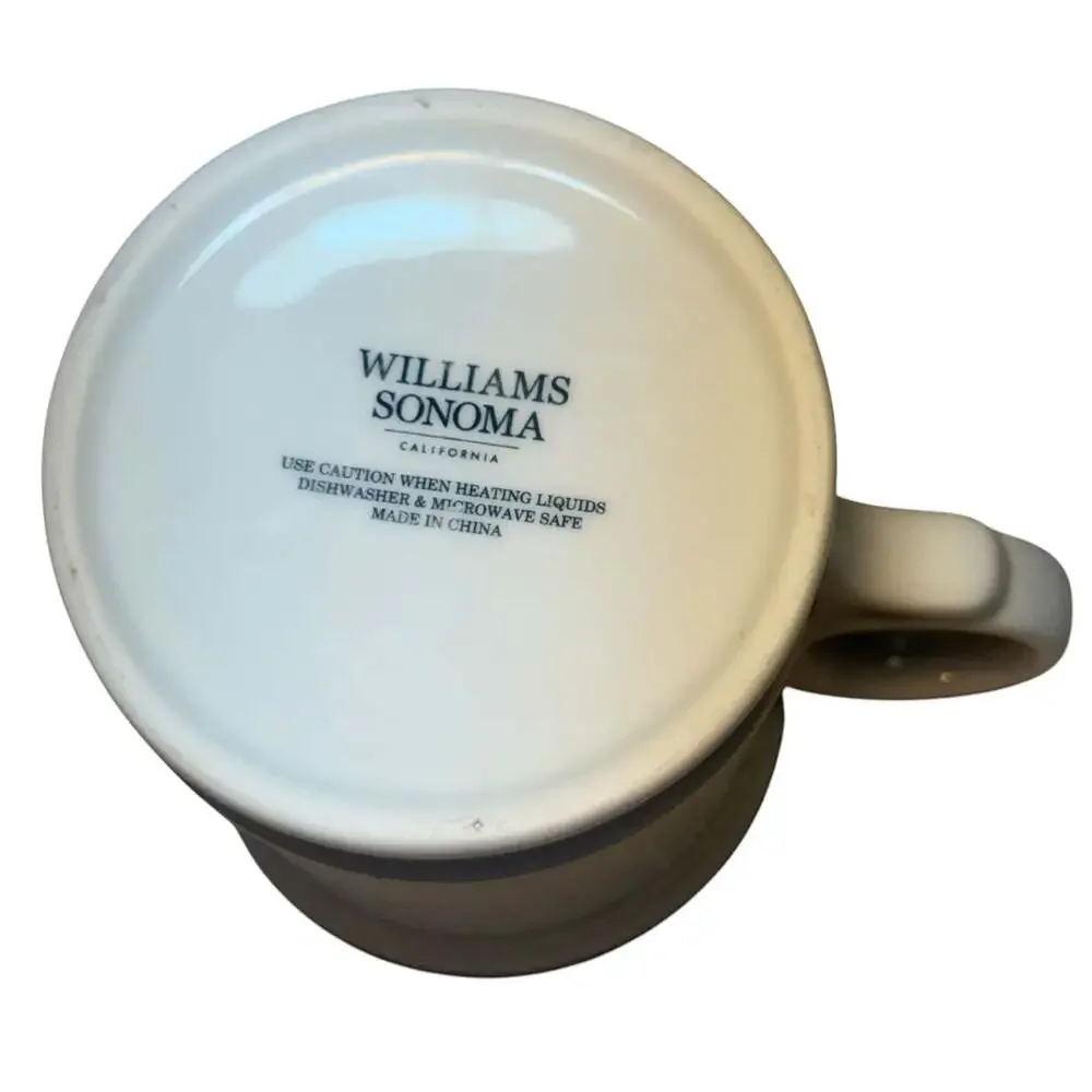 Williams Sonoma Initial Monogram Gold Trim Coffee Mugs Letters K and L Set of 2